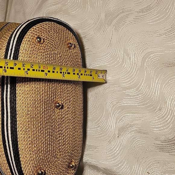 Eric Javits New York woven straw leather trim bag - Picture 6 of 10